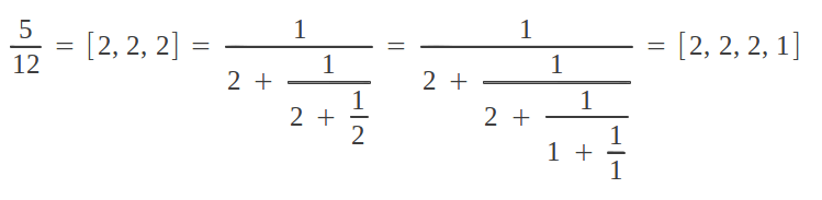 The two alternative representations of a continued fraction