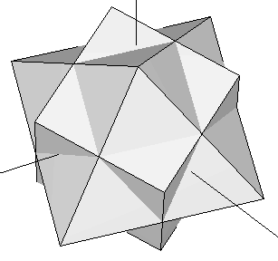 Cube and octahedron rotated