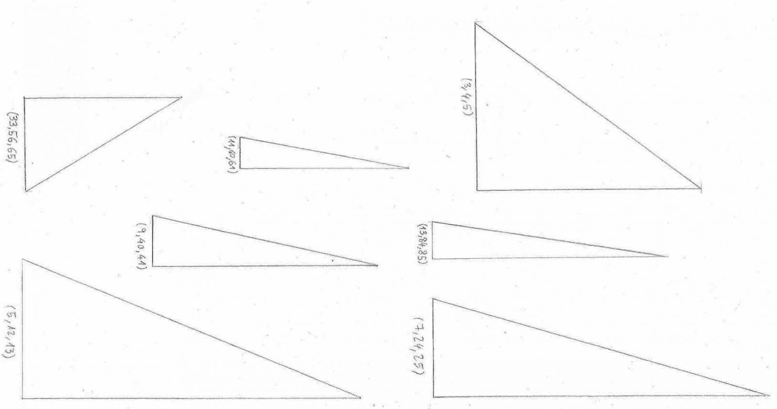 triángulo pitagórico casi exacto en la pirámide de 62 grados