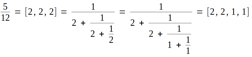 The two alternative representations of a continued fraction