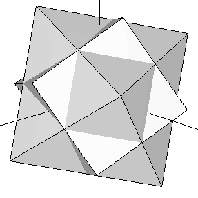 Cube and octahedron rotated