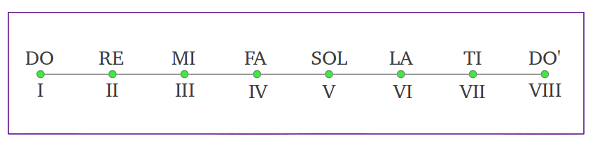 Seven Notes Diatonic Scale